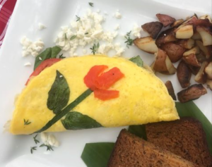 omlette plate at kalikala cuisine kona hawaii