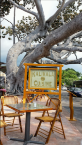 kailikala cuisine with table and chair kona hawaii