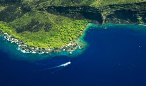 south kona coast line aerial shot