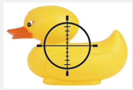 Rubber ducky with target
