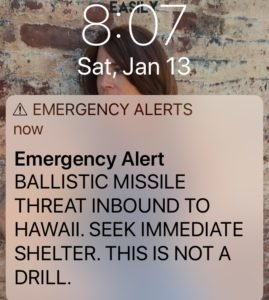 Ballistic Missle Text Hawaii Island