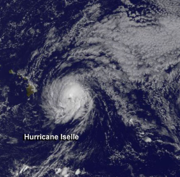Hurrican Iselle satellite map