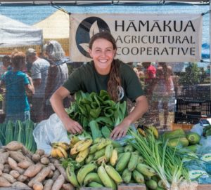 Hamakua Agricultural Cooperative booth at farmers market